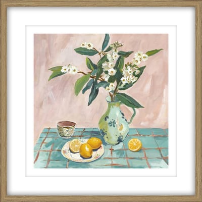 Schilderij met frame 60x60cm tafelsetting