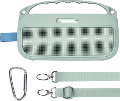 Siliconen hoes voor Bose SoundLink Flex Bluetooth speaker met schouderriemen, handvat en montagesysteem - Mintgroen