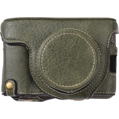 Draagbare Cameratas Synthetisch Leer Camera Draagtas met Schouderriem Vervanging voor  X100V  X100F Camera groen