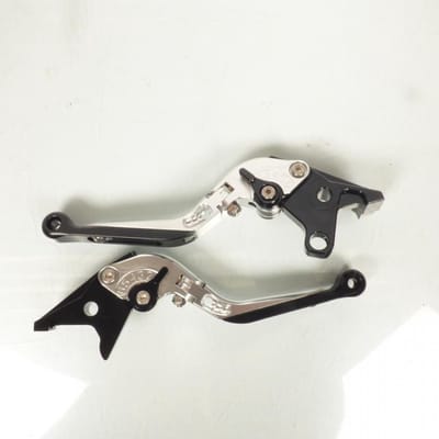 Levier frein droit Myra pour Moto Kawasaki 1200 ZRX S 2001 à 2006 alu CNC noir / paire Neuf