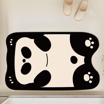 Tapis de sol de salle de bain, tapis de sol animal mignon, tapis de porte de salle de bain en boue de diatomée, tapis de porte d'entrée antidérapant 40*60cm