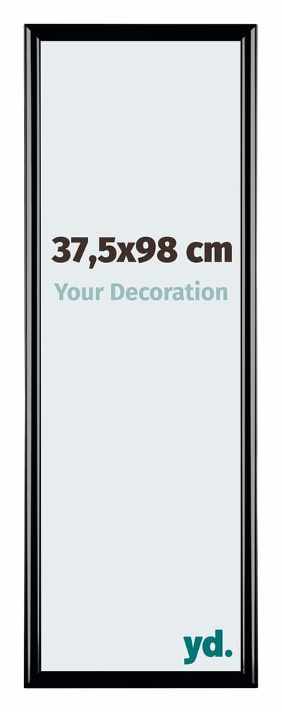 Your Decoration - Fotolijst 37,5x98 cm - Kunststof - Zwart Hoogglans - Bordeaux