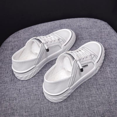 Witte schoenen Damesschoenen Nieuwe zomer platte pumps Veelzijdige lente- en herfstschoenen Casual ademende boardschoenen 40