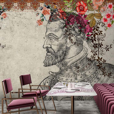 Fotobehang inthegallery2 DD121872 Livingwalls Walls by Patel 3 Kleurrijk Grijs Vlies 270 x 400 cm (4 delen) 3D Fotobehang op maat