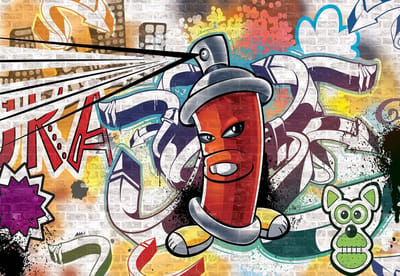 Fotobehang Graffiti Street Art | XL - 208cm x 146cm | 130g/m2 Vlies