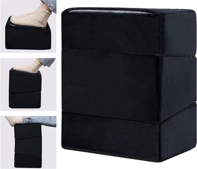 Verstelbare Voetsteun - Ergonomische Voetenbank - Onder Bureau Zitten - Drie Hoogte Niveaus - 35.56 x 27.94 x 43.18 cm