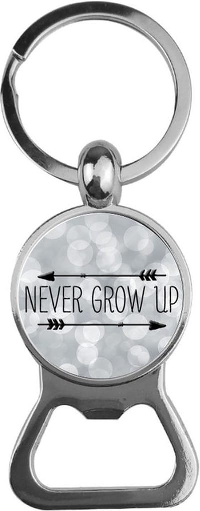 Bieropener Glas - Never Grow Up
