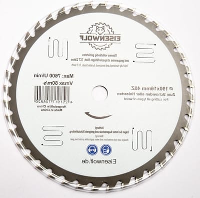 Premium 190x16mm Cirkelzaagblad voor Hout - 40 TCT Tanden - Geluidsreductie