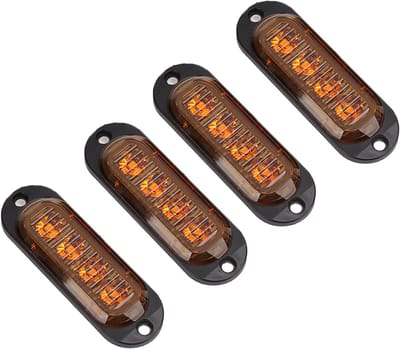 Zijmarkeringslichten Vrachtwagen - Aanhanger Verlichting - Veiligheid Verbeteren - IP65 Waterdicht - 4 Stuks Set - Geel