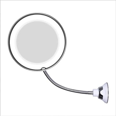 Verlichte Make-up Spiegel - Vergrootglas Spiegel - Gezichtsverzorging - Anticondens Functie - 360 Graden - Wit