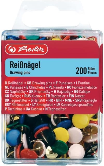 Gekleurde Duimspijkers 200 stuks - Assortiment Prikspelden voor Prikbord