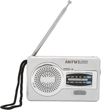 Draagbare AM/FM Radio met Luidspreker - Batterijgevoede Mini-Transistorradio voor Thuis en Onderweg