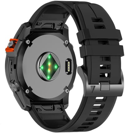 Siliconen bandje - geschikt voor Garmin Fenix 5 (PLUS) / 6 (Pro) / 7 (Pro) / 8 (47 mm) / E (47 mm) / Epix (Pro) (2) 47 mm / Approach S60/S62/S70 47 mm / MARQ / Instinct 1/2/3 (45mm) - zwart