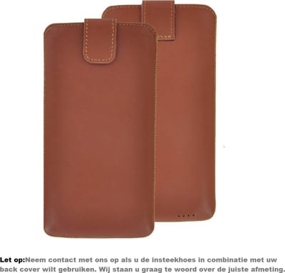Hoesje Geschikt voor Google Pixel 4A 5G/ Pixel 5A 5G/ Pixel 6/ Pixel 7/ Pixel 7A - Echt Leer - insteek hoesje cover Cognac Bruin