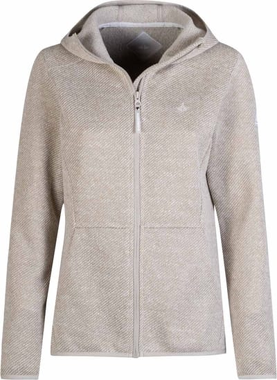 BJØRNSON Maren Gebreid Vest Dames - 4 Seizoenen - Capuchon - Maat 44 - Beige