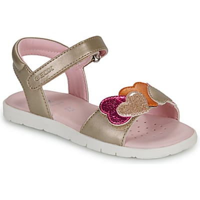 Geox Meisjes Platte sandalen - J65p1d - Goudkleurig - Leatherlook - - Maat 29