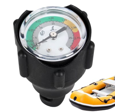 Manometer Rubber RVS - Luchtdrukmeter Boot - Water Sporten - Hoge Precisie - 30 PSI - Zwart