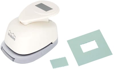 Ambachtelijke Pons - Papier Snijder - Scrapbooking Kaarten - Geschulpte Rechthoek - 1 Inch Diagonaal - Gebroken Wit