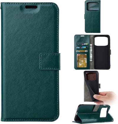 Portemonnee Book Case Hoesje Geschikt voor: Xiaomi Poco X4 Pro - Groen