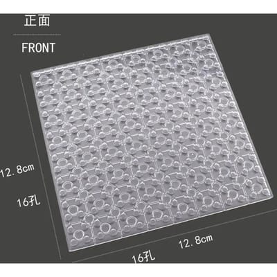 Plaques de Base 16*16 Points Transparentes Petites Particules Brique de Construction Double Face Compatible avec les Briques Lego City gray
