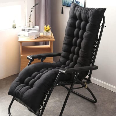Ligstoel Kussen - Loungestoel Kussen - Buiten Ontspannen - Antislip & Dik Gewatteerd - 53 x 150 cm - Grijs