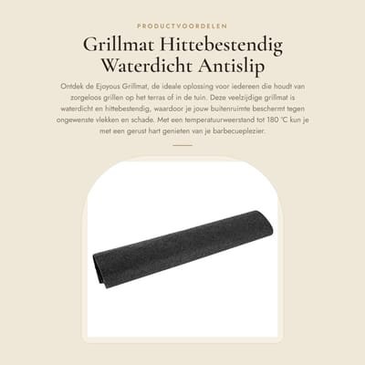 Dailygoods- Grillmat Hittebestendig - Grillmat BBQ - Waterdicht - Antislip - Oliebestendig - Eenvoudig opbergen - Grillonderlegger