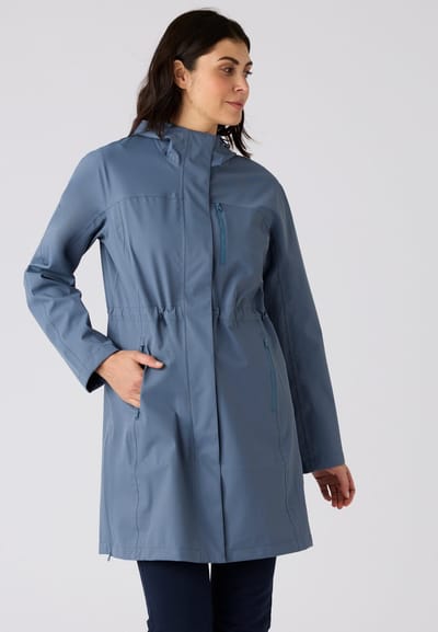 Damart - RainProtect lange parka by Damart - Dames - Blauw - 38-40 (S)