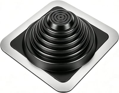 Buismanchet voor dakdoorvoer met een diameter van 6 mm tot 146 mm, EDPM materiaal, UV-bescherming, geschikt voor kachelpijpen en buitenontluchtingsbuizen, eenvoudig op maat te snijden