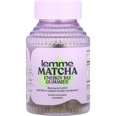 Lemme - Matcha Superfood Energy Gummies – Met Matcha, Vitamine B12 en CoQ10 – 60 Gummies