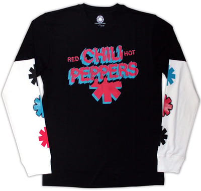 Red Hot Chili Peppers - Shock Logo Longsleeve shirt - S - Zwart/Wit