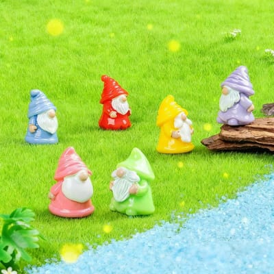 10/20 STuks Mini Kabouters Beeldjes Set Ideaal Voor Sprookjestuin Decoratie Kerstcadeau Huis W12157WW- green
