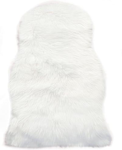 HOOMstyle Schapenvacht Oslo - Imitatie Dierenvel - 60 x 90 cm - Vloerkleed - Wit / Spierwit