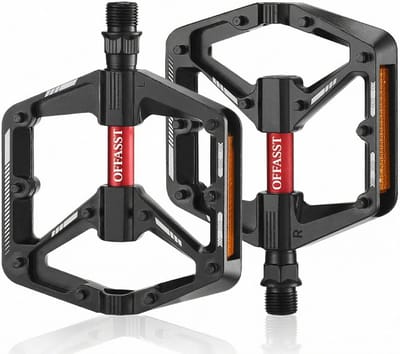 Duurzame Aluminium Fietspedalen met 10 Antislip Pins, Waterdichte Cr-Mo Aslagers, Geschikt voor Alle Fietstypes, 9/16 Inch