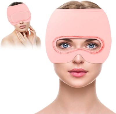 Koelmasker Hoed met Geëmbossed Gel voor Hoofdpijn, Migraine en Opgezwollen Ogen - Verkoelende Pads voor Ontspanning en Verlichting