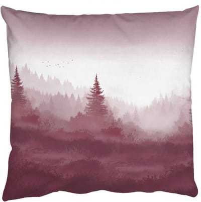 Sierkussens - Kussentjes Woonkamer - 50x50 cm - Landschap - Mistig - Roze