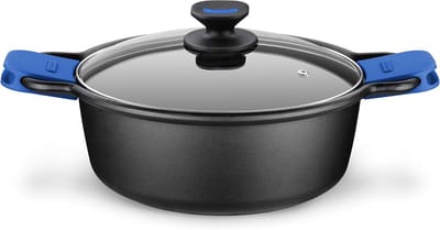 Deegwarenpan 20 cm Zwart/Blauw voor Alle Warmtebronnen en Inductie