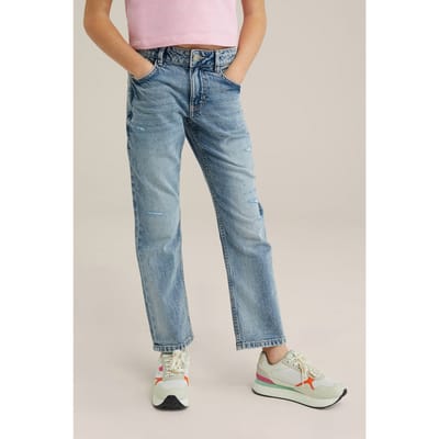 WE Fashion 5-pocket High Rise Dark Blue Taglia: 164 | Jeans Outlet | Unisex | Blu