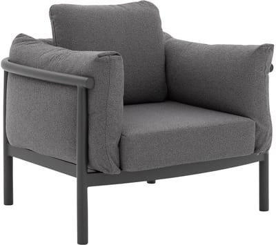 Goossens Fauteuil Venice - Buitenstof - grijs - 95 x 61 x 86 cm