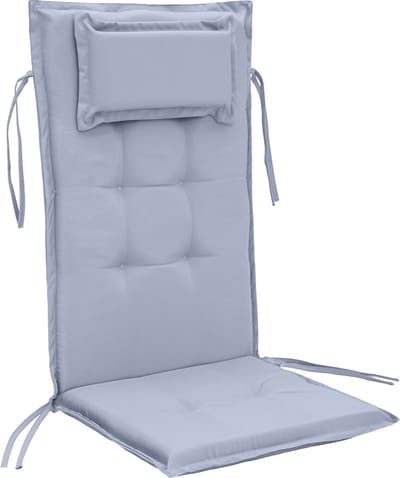 Hoge Rug Stoel Zitkussen - Buiten en Binnen Tuinstoel Kussen -Stoelkussens met Lint - Tuinkussens met Hoofdsteun - Zacht, Comfortabel Waterproof Materiaal - 110cm x 42cm