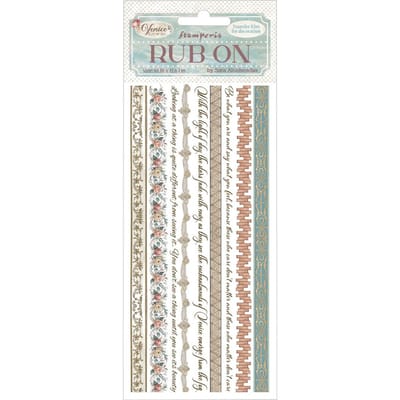 Stamperia - Venice City of Art Rub-On 4x8,5 Inch Stripes (DFLRB171)