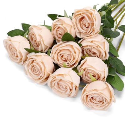 10 Stuks Zijde Rozen Boeket voor Bruiloft en Thuisdecoratie