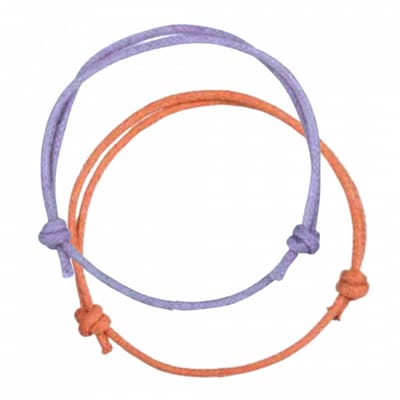 2 Enkelbandje - Oranje-Lila-Kinderen - Charme Bijoux