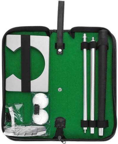 Draagbare Golf Trainingsset voor Binnen en Buiten - Inklapbare Putter met Accessoires