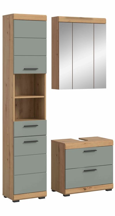 Scout badkamercombinatie salie MDF TZ Artisan eiken NB - 37x112x191cm