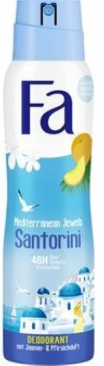 1 x Fa - Deodorant Spray - Mediterranean Jewels - Orchidee & Citrus - 48 uur Bescherming - 150 ml - Deodorant Spray - Orchidee En Citrus - 48 Uur Bescherming - Aluminiumzoutvrij - Vegan Deodorant