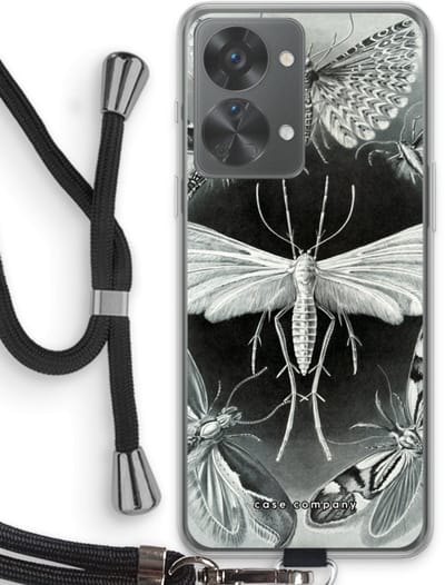 Case Company® - Hoesje met koord geschikt voor OnePlus Nord 2T hoesje met Koord - Haeckel Tineida - Telefoonhoesje met Zwart Koord - Bescherming aan alle Kanten en Over de Schermrand