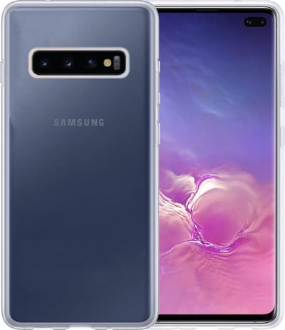 Hoesje - Geschikt voor Samsung Galaxy S10 - Sterk & Shockproof - Siliconen Case - Hoes Cover - Telefoonhoes - Transparant