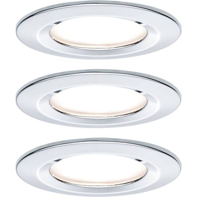 LED-inbouwlamp 3-Step-Dim Nova Coin Basisset star IP44 rond 78 mm Coin 3x6W 3x470lm 230V dimbaar 2700K Chroom