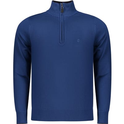 Coveri Bewegende Blauwe Viscose Heren Trui