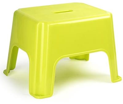 Plasticforte Caravan of camper trapje / opstapje - kunststof - neon groen - 40 x 30 x 28 cm - 1 trede